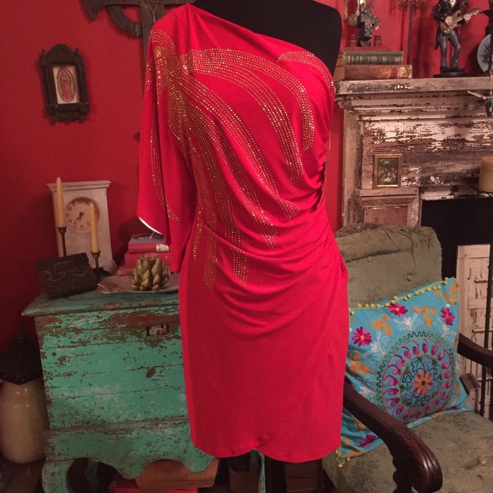 BISOU BISOU One Shoulder Dress